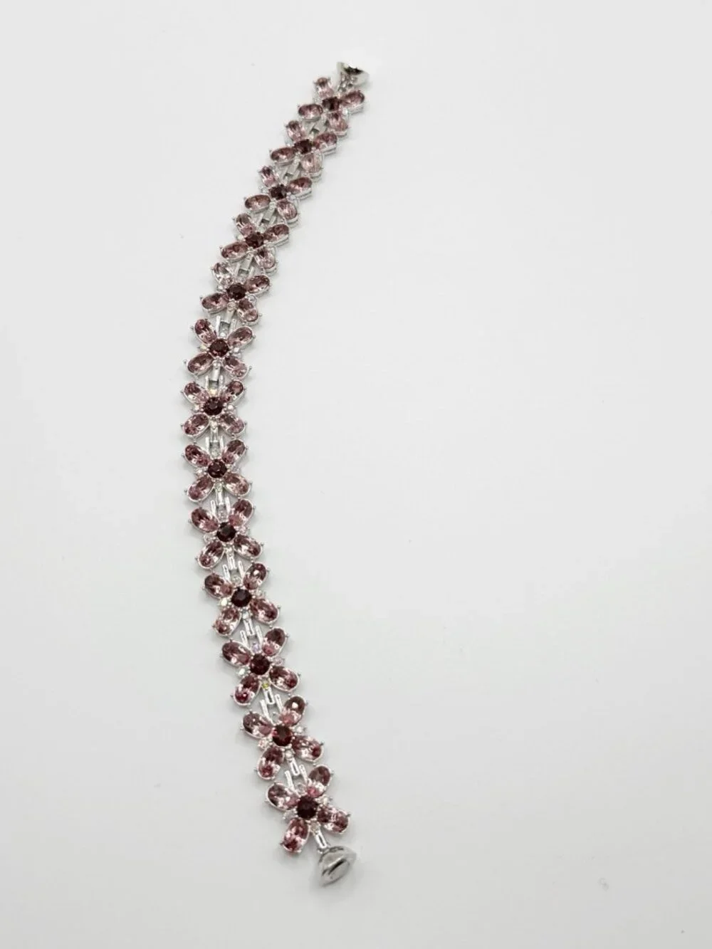 Danbury Mint‎ Cherry Blossom Crystal Bracelet 7.5”
